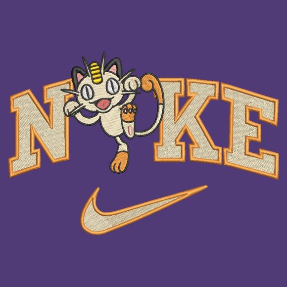 Nike Pokemon Meowth Embroidered Adult Unisex Crewneck Sweatshirt - Picture 10 of 15